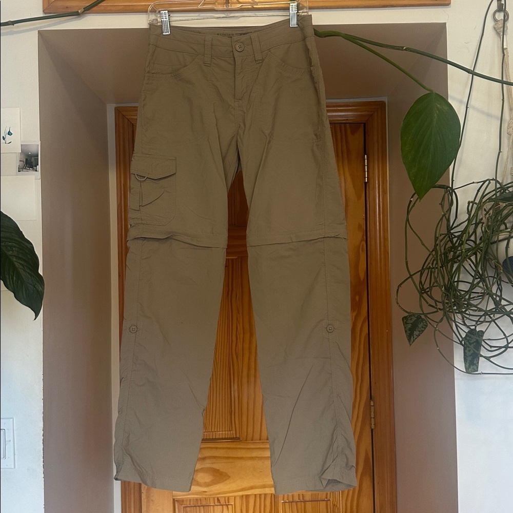 Mountain Hardware Convertible Zip Off Pants Tan Size Small